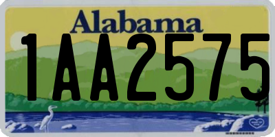 AL license plate 1AA2575