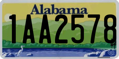 AL license plate 1AA2578