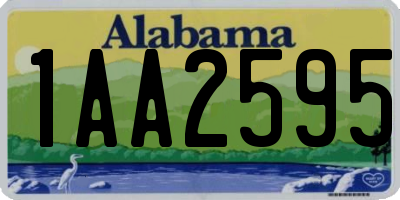 AL license plate 1AA2595