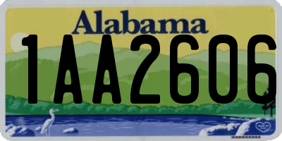 AL license plate 1AA2606