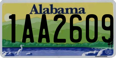 AL license plate 1AA2609