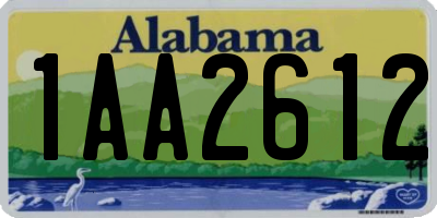 AL license plate 1AA2612