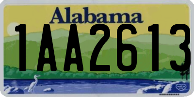 AL license plate 1AA2613