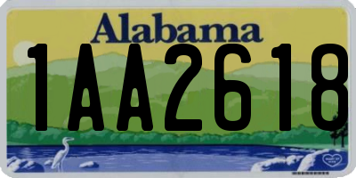AL license plate 1AA2618
