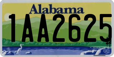 AL license plate 1AA2625