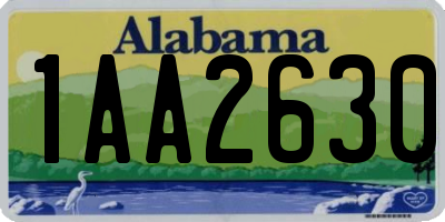 AL license plate 1AA2630