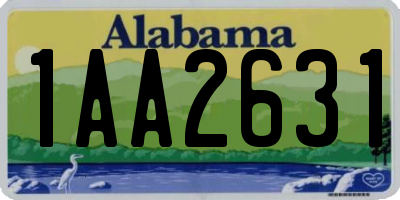 AL license plate 1AA2631