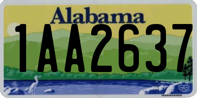 AL license plate 1AA2637