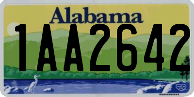 AL license plate 1AA2642