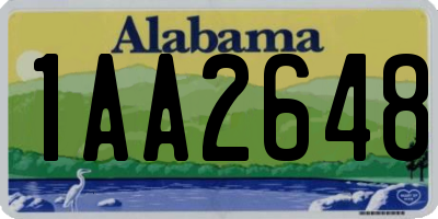AL license plate 1AA2648