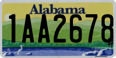 AL license plate 1AA2678