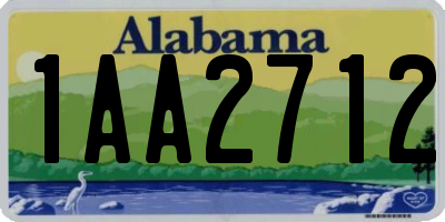 AL license plate 1AA2712