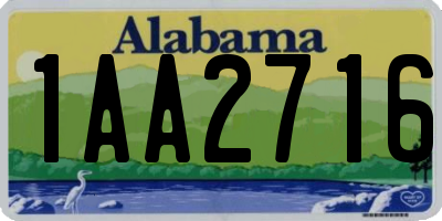 AL license plate 1AA2716