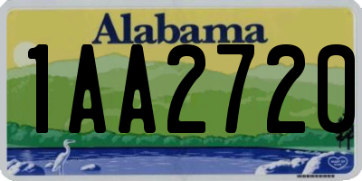 AL license plate 1AA2720