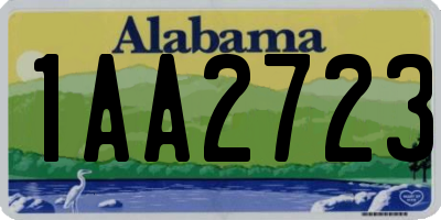 AL license plate 1AA2723