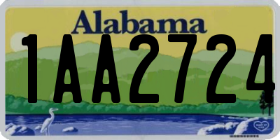 AL license plate 1AA2724