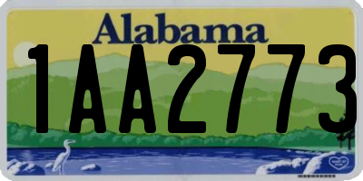 AL license plate 1AA2773
