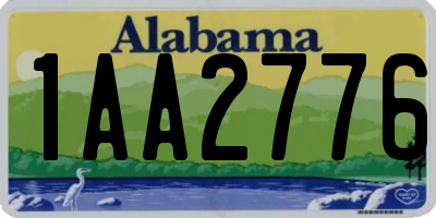 AL license plate 1AA2776