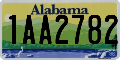 AL license plate 1AA2782