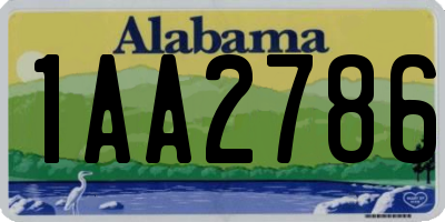 AL license plate 1AA2786