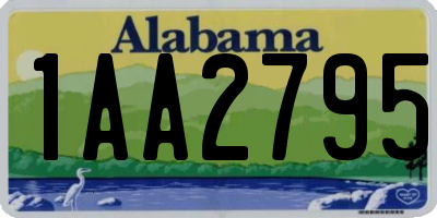 AL license plate 1AA2795