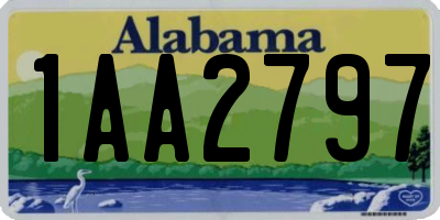 AL license plate 1AA2797