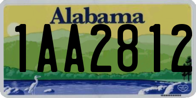 AL license plate 1AA2812