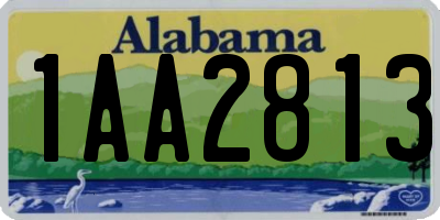 AL license plate 1AA2813