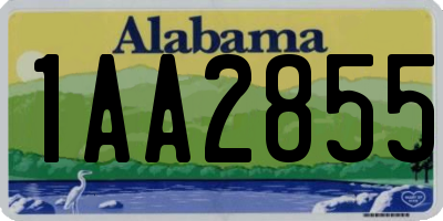 AL license plate 1AA2855