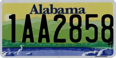 AL license plate 1AA2858