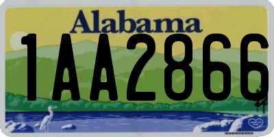 AL license plate 1AA2866
