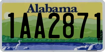 AL license plate 1AA2871