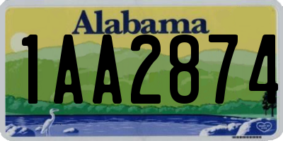 AL license plate 1AA2874