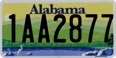 AL license plate 1AA2877