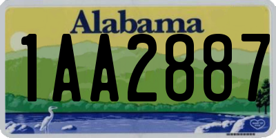 AL license plate 1AA2887