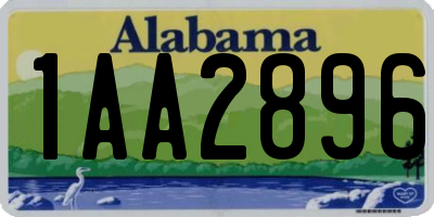 AL license plate 1AA2896