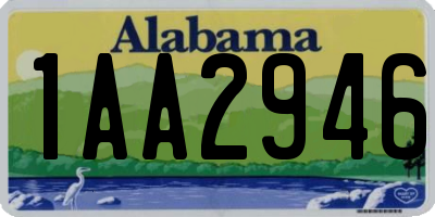 AL license plate 1AA2946