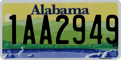 AL license plate 1AA2949