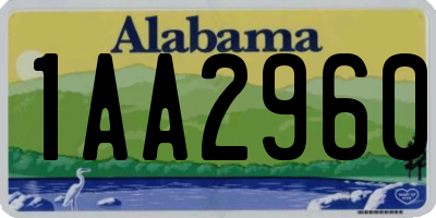 AL license plate 1AA2960