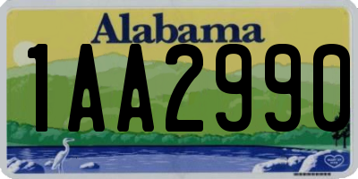 AL license plate 1AA2990
