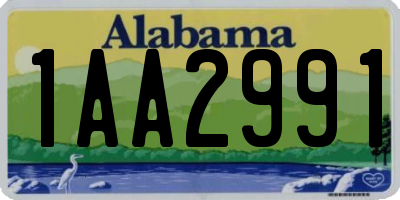 AL license plate 1AA2991