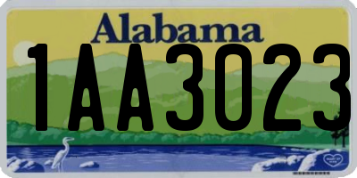 AL license plate 1AA3023