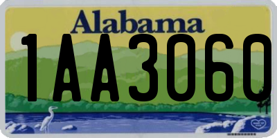 AL license plate 1AA3060
