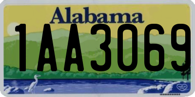 AL license plate 1AA3069