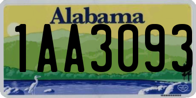 AL license plate 1AA3093