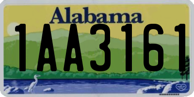 AL license plate 1AA3161