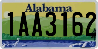 AL license plate 1AA3162