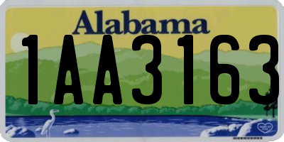 AL license plate 1AA3163