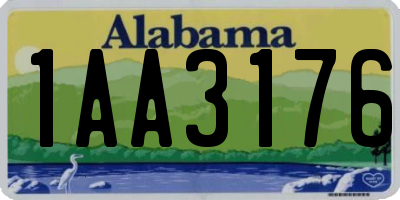 AL license plate 1AA3176