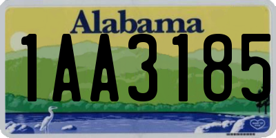 AL license plate 1AA3185